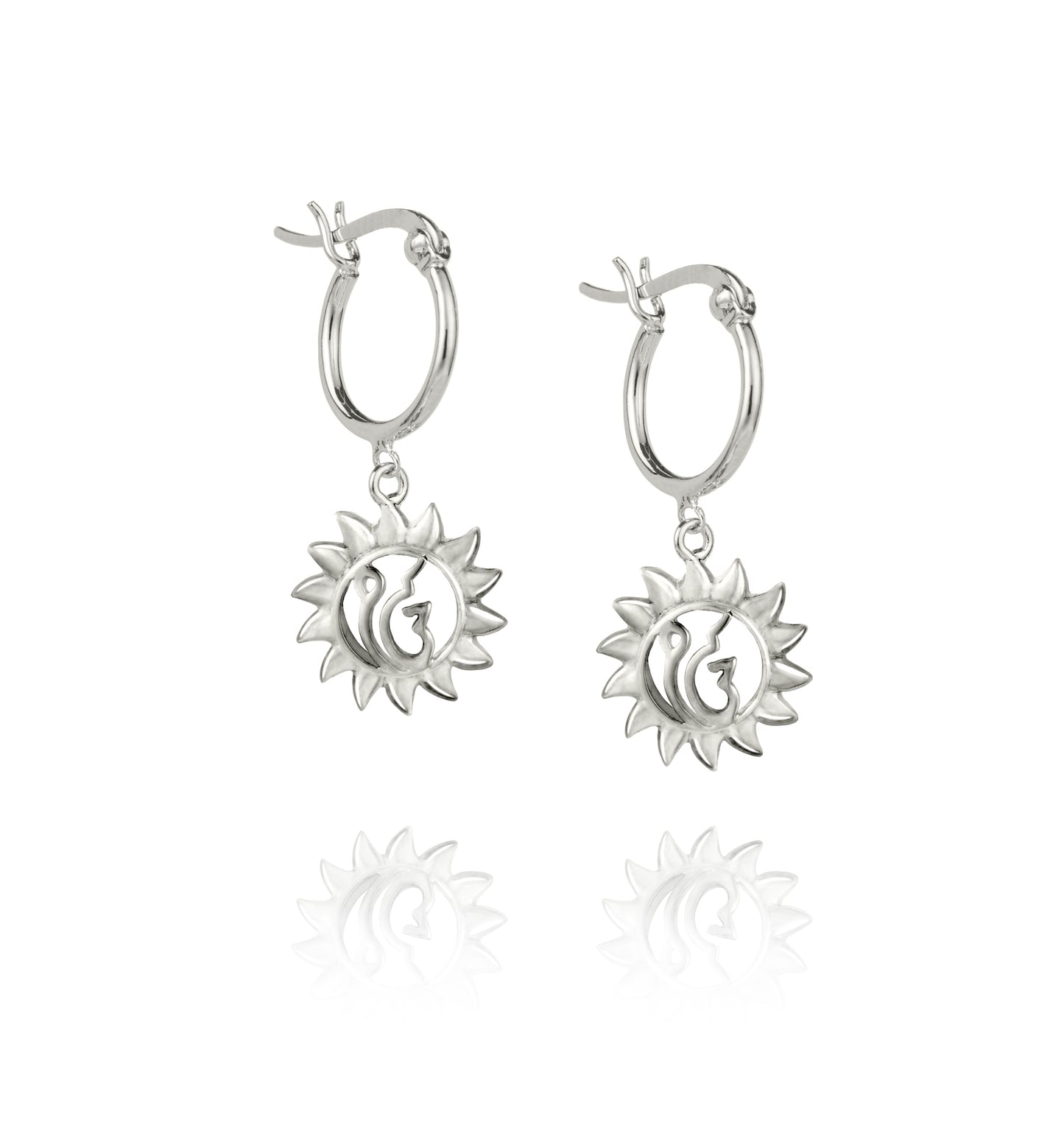 Silver Suraj Earrings