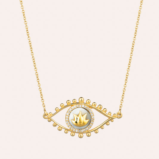 Lotus Eye Talisman Necklace