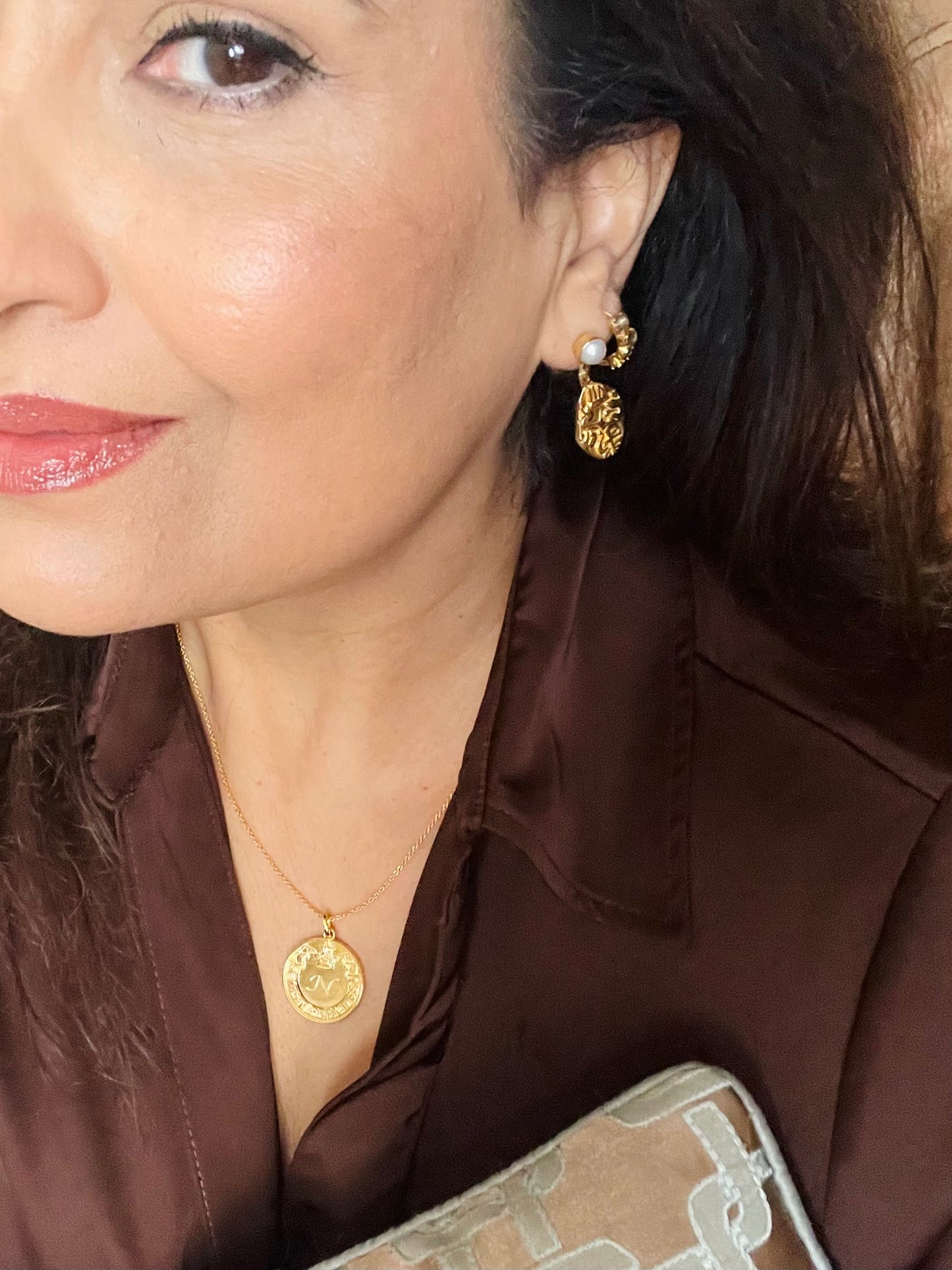 Semper Principissa - Always a Princess personalised initial necklace 18K Gold Vermeil UK Hallmarked