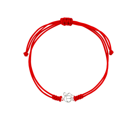 Red Macramé cord Ik Onkar Bracelet