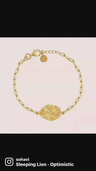 Sohavi Ancient coin bracelet in sterling silver with luxurious 22k Gold vermeil,has high quality finish for long lasting wear .