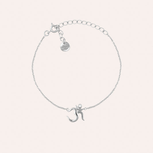 Om Silver Bracelet