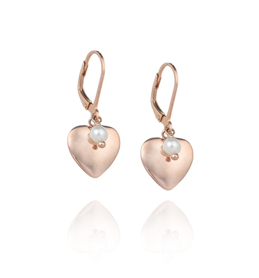 Heart of Rose Gold Earrings