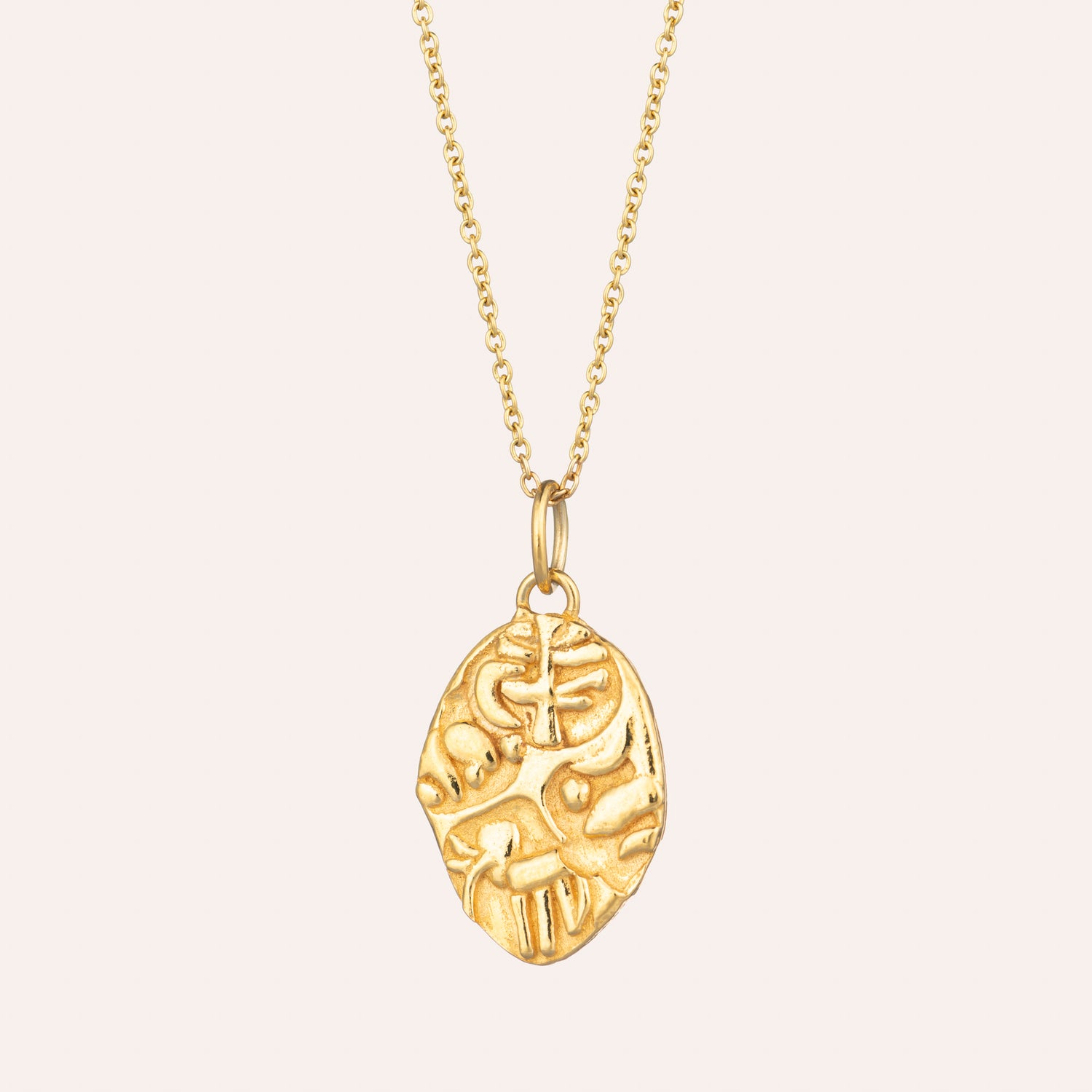 Sohavi Ancient coin charm necklace chain included. Sterling silver with 22K Gold Vermeil. 